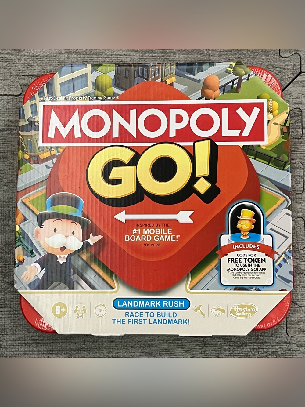 Hasbro Monopoly Go! Landmark Rush Board Game, 2-4 Players, Age 8+